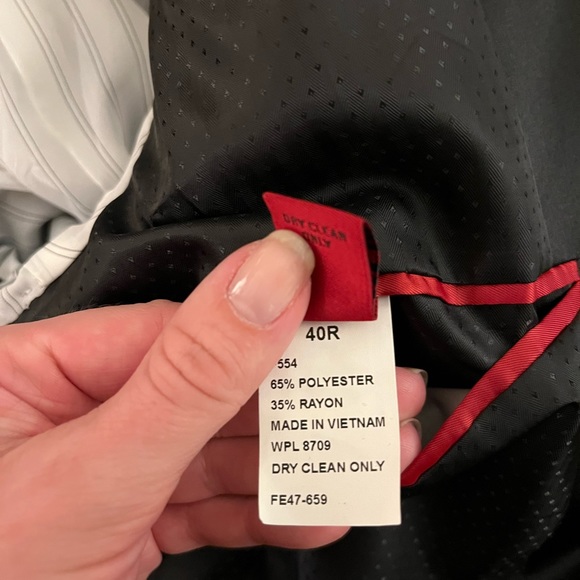 Men’s Suit Jacket, Navy Houndstooth - Picture 6 of 8